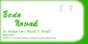 bedo novak business card